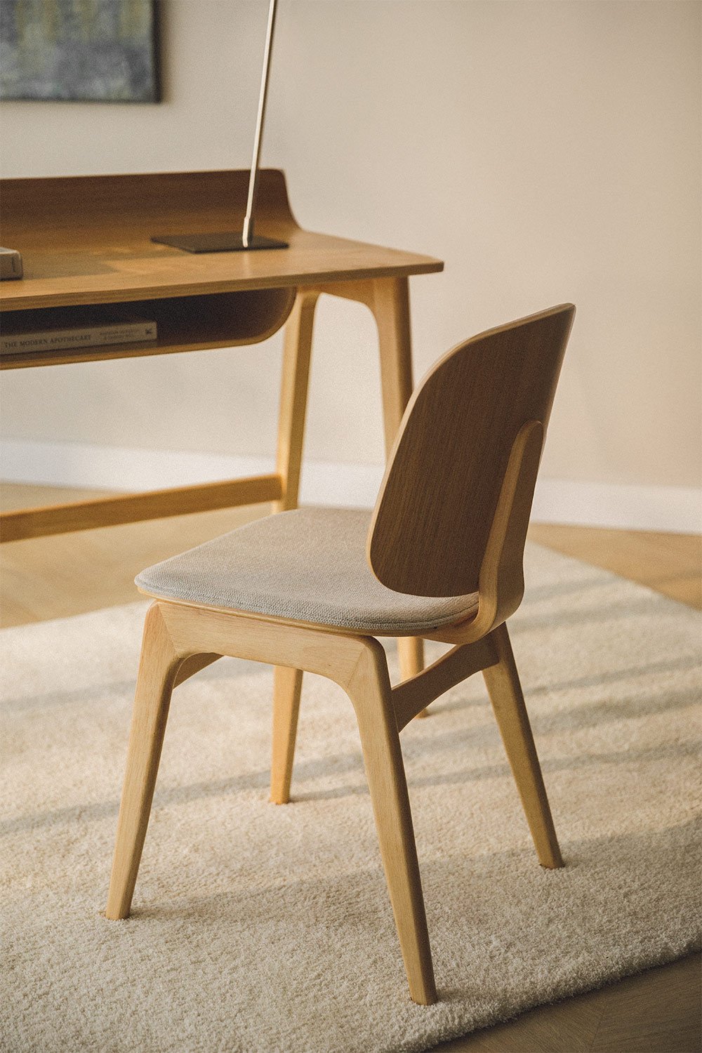 Paquet de 2 chaises de salle à manger rembourrées en bois Canada, image de la galerie 1