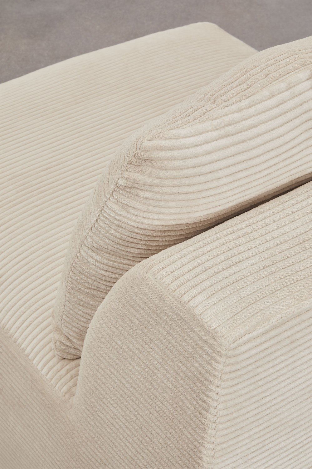 Fauteuil en velours côtelé emballé sous vide Temple, image de la galerie 9