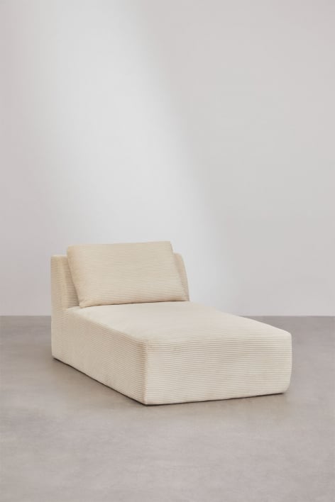 Fauteuil méridienne en velours côtelé emballé sous vide Temple