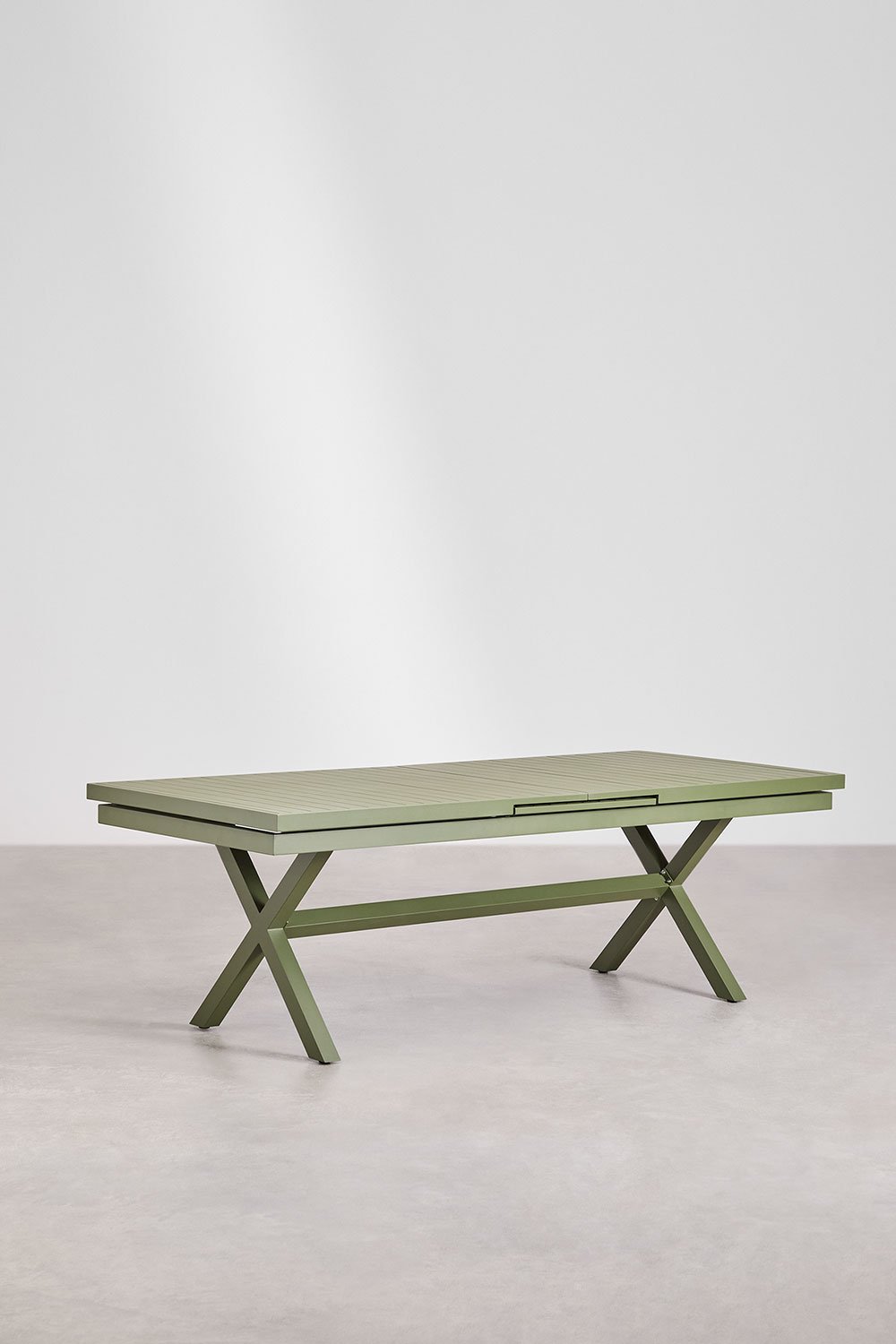 Table de jardin rectangulaire extensible en aluminium (240-300x100 cm) Karena, image de la galerie 1