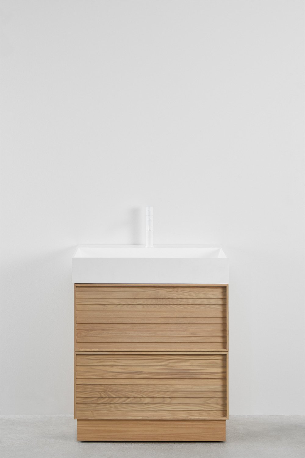 Ensemble meuble de salle de bain en bois Jolene avec lavabo intégré, image de la galerie 2