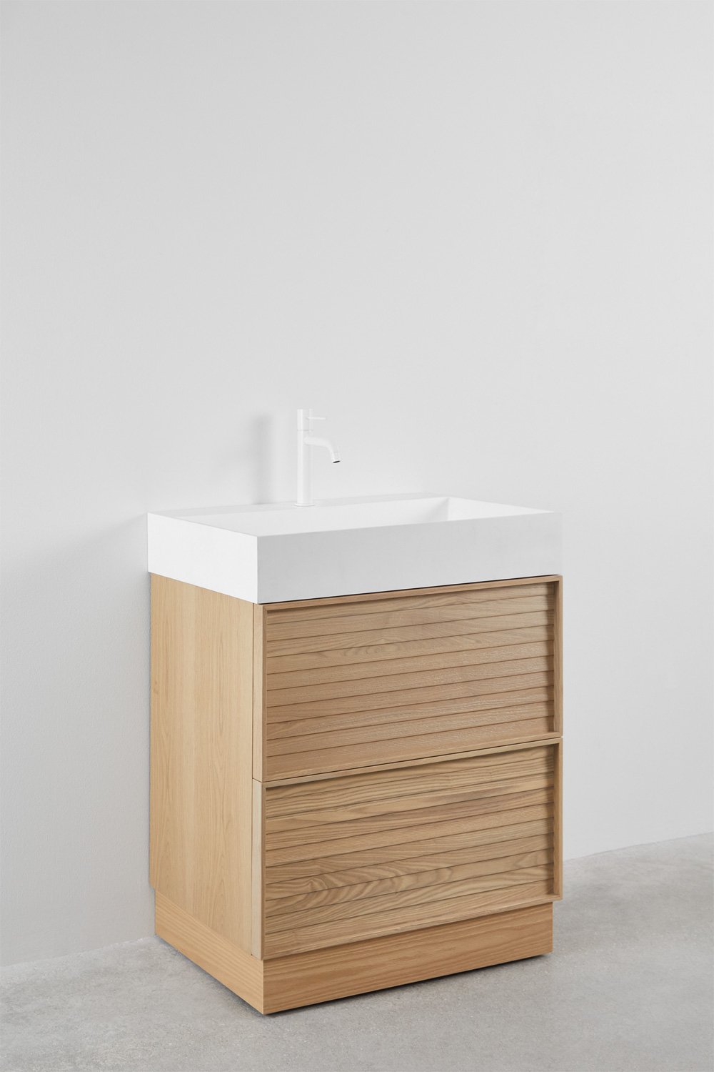 Ensemble meuble de salle de bain en bois Jolene avec lavabo intégré, image de la galerie 4