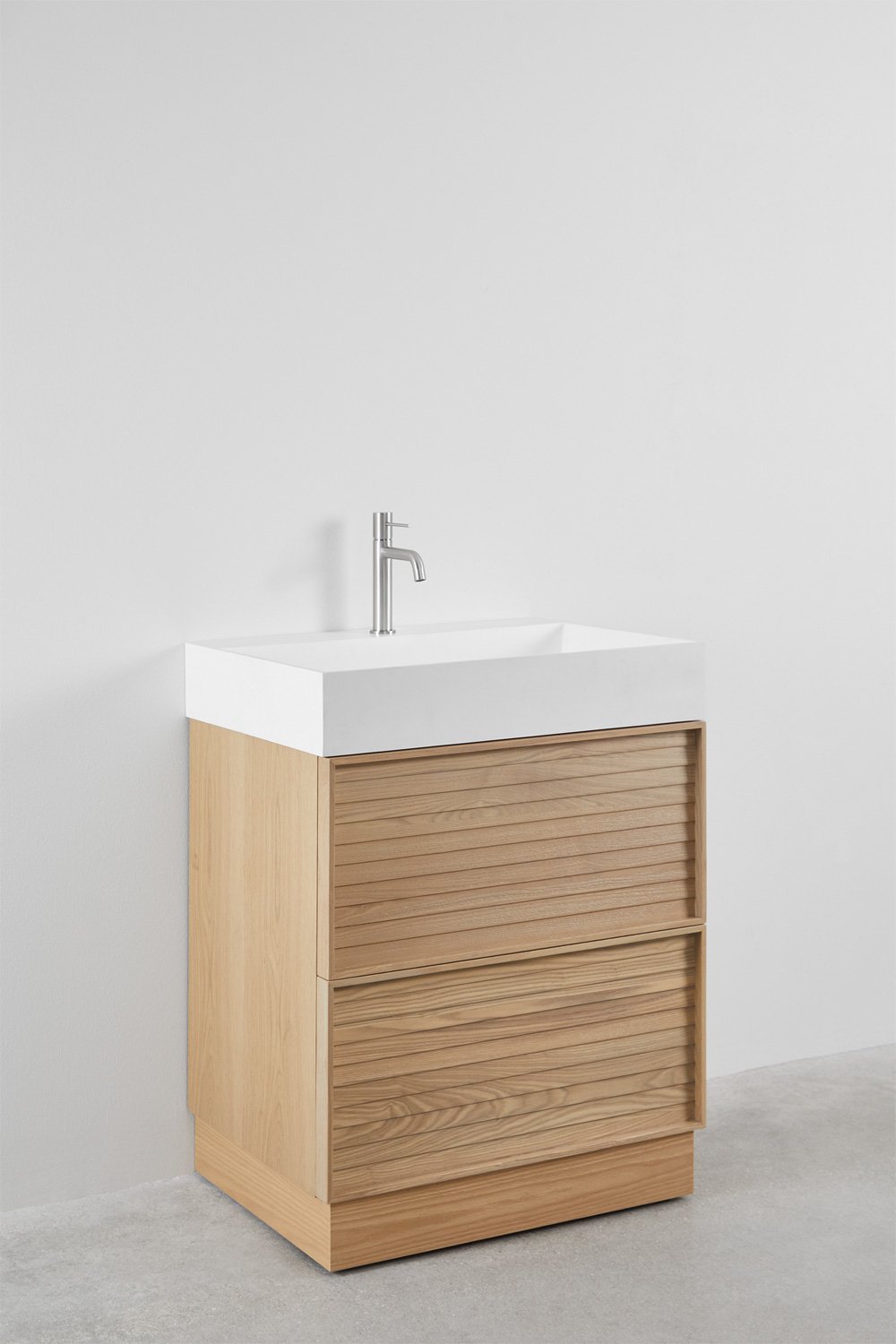 Ensemble meuble de salle de bain en bois Jolene avec lavabo intégré, image de la galerie 4