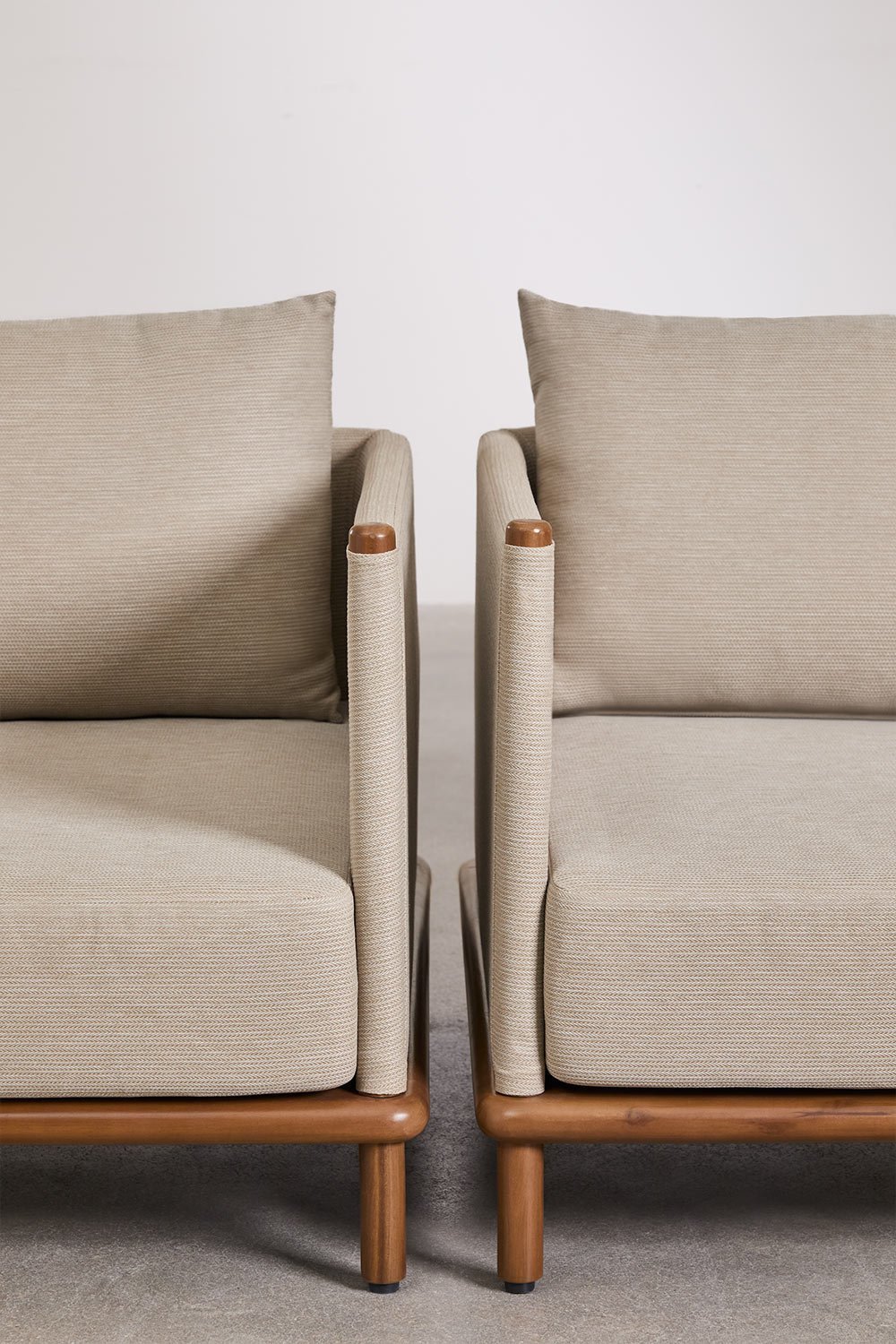 Pack de 2 fauteuils de jardin en bois d'acacia Olivia, image de la galerie 3