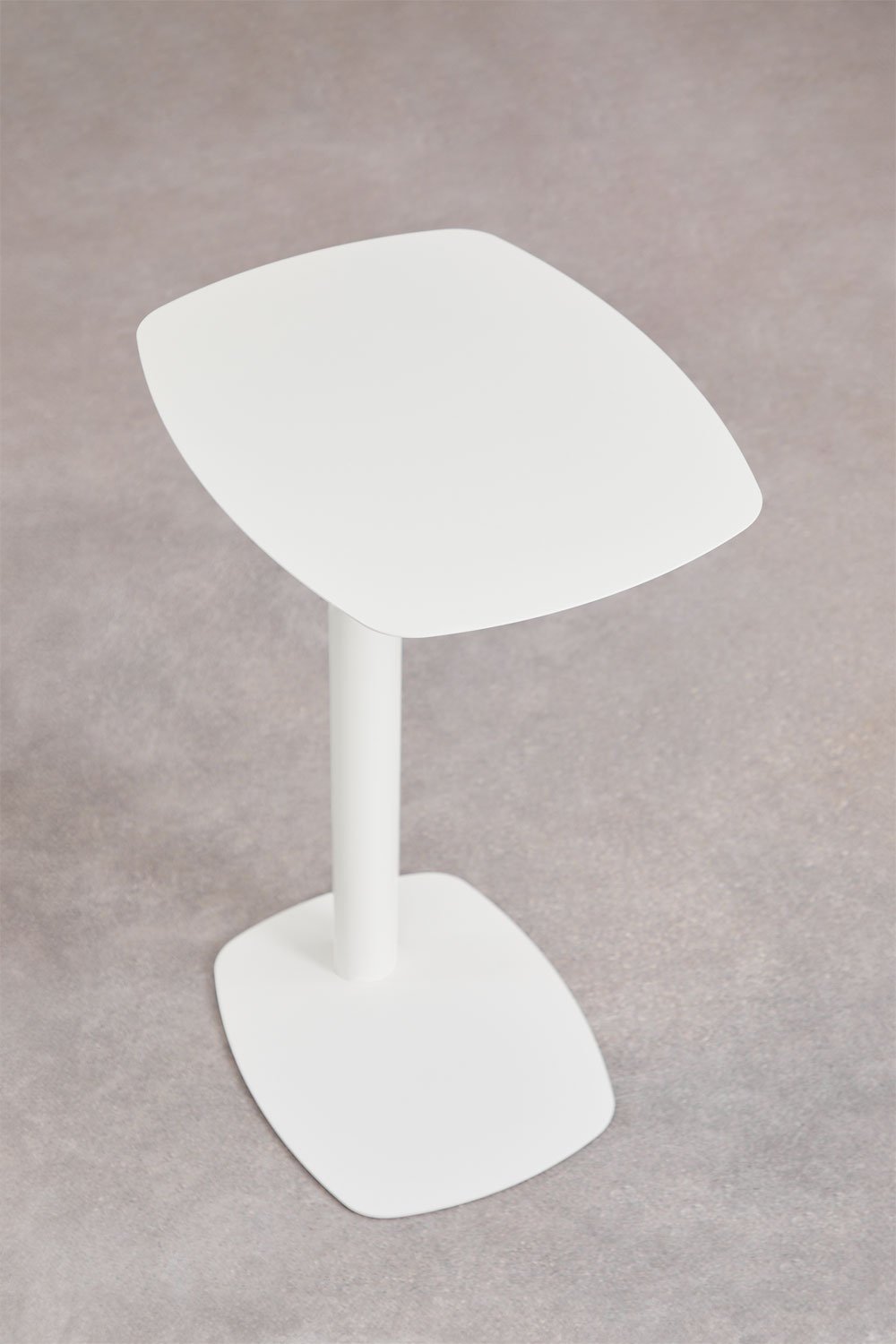 Table d'appoint rectangulaire 40x25 cm en acier inoxydable Odelia, image de la galerie 3