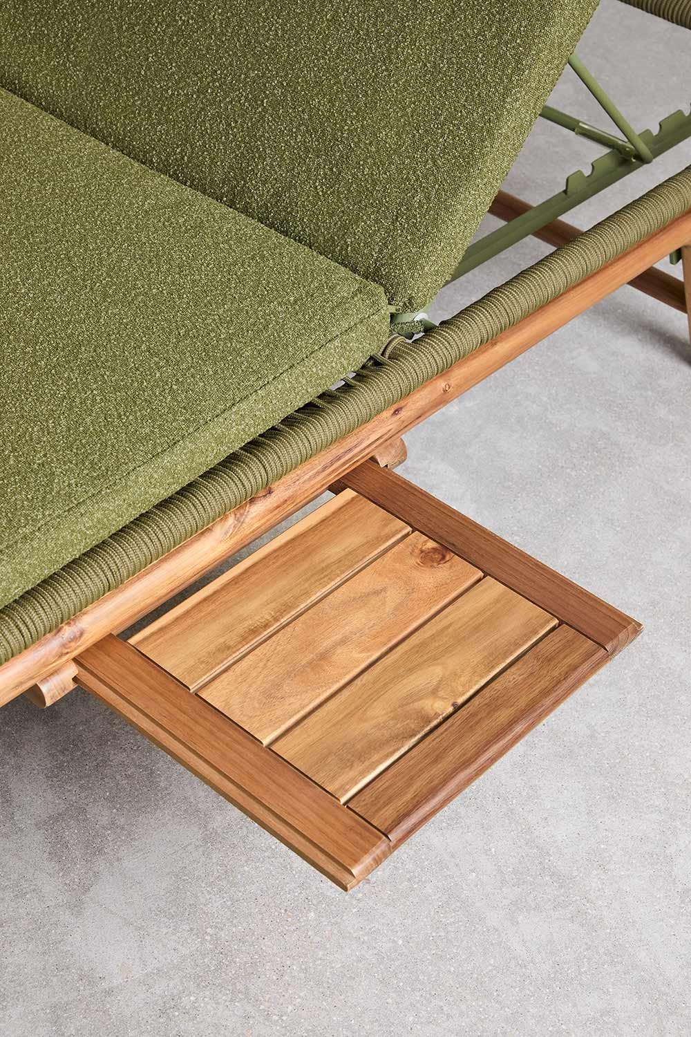 Lot de 2 chaises longues inclinables en bois d'acacia Ikaria, image de la galerie 9