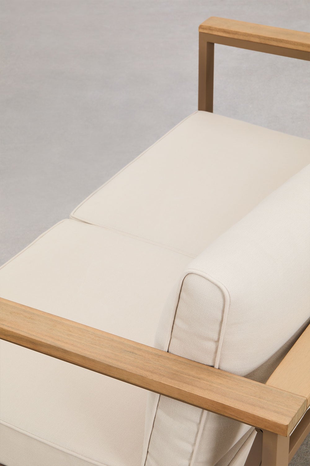 Ensemble de jardin avec canapé 2 places et table basse en aluminium 110x55cm Lipov, image de la galerie 5