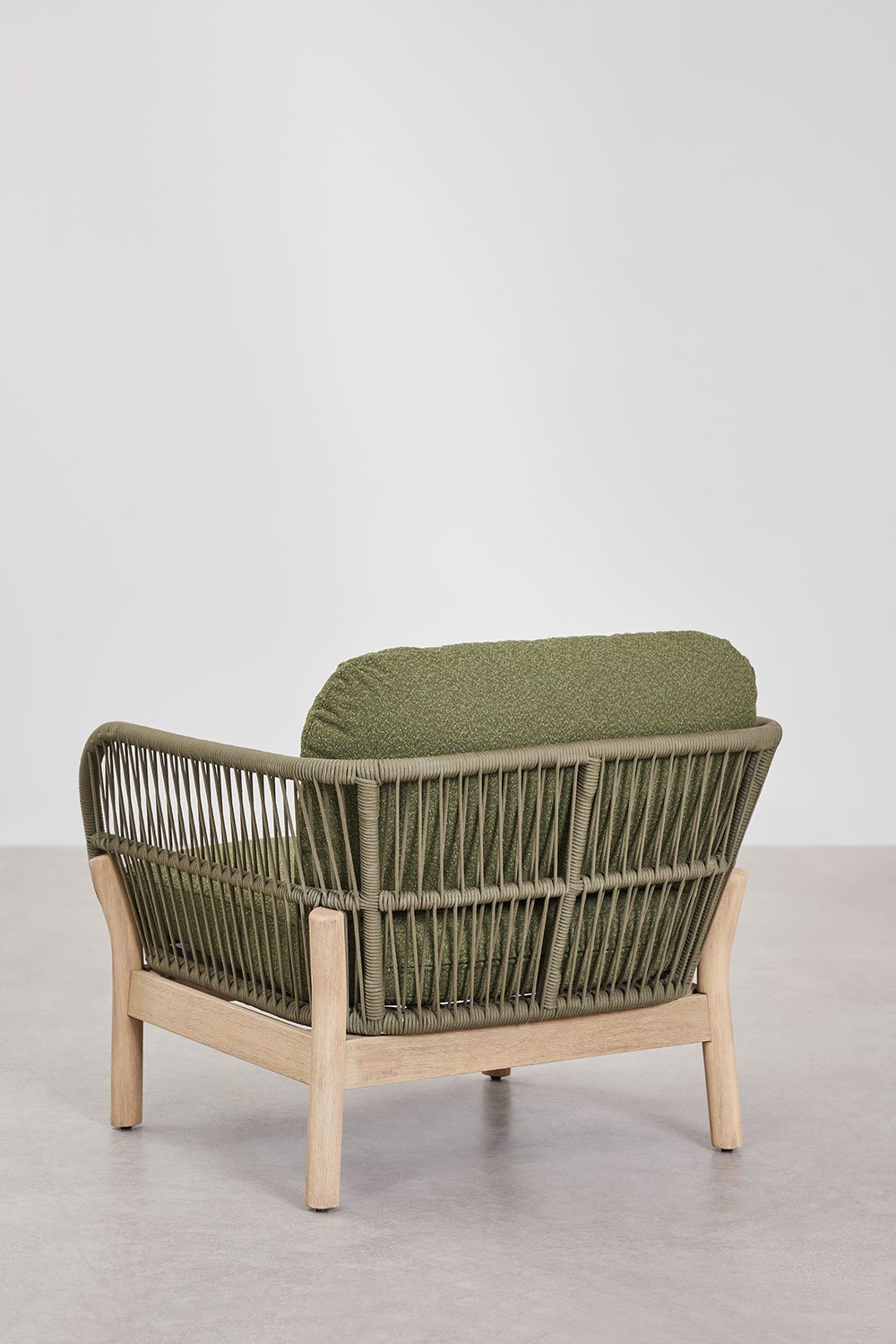 Fauteuil de jardin en aluminium et bois d'acacia Karvia    , image de la galerie 6