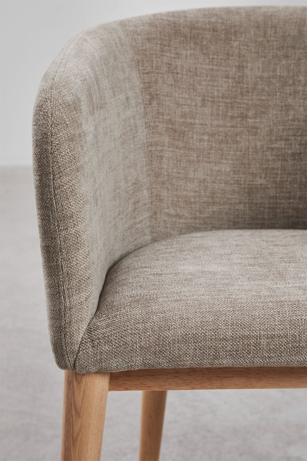 Pack de 4 chaises de salle à manger rembourrées Bunia avec accoudoirs, image de la galerie 6