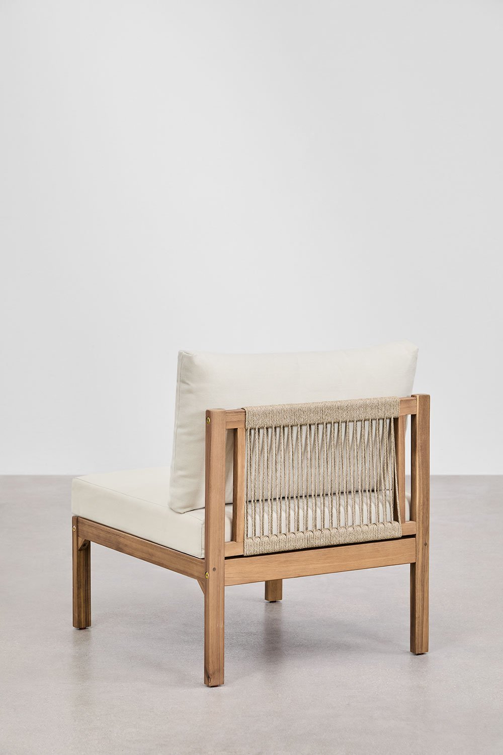 Canapé de jardin modulaire Branson 2 pièces en bois d'acacia , image de la galerie 6