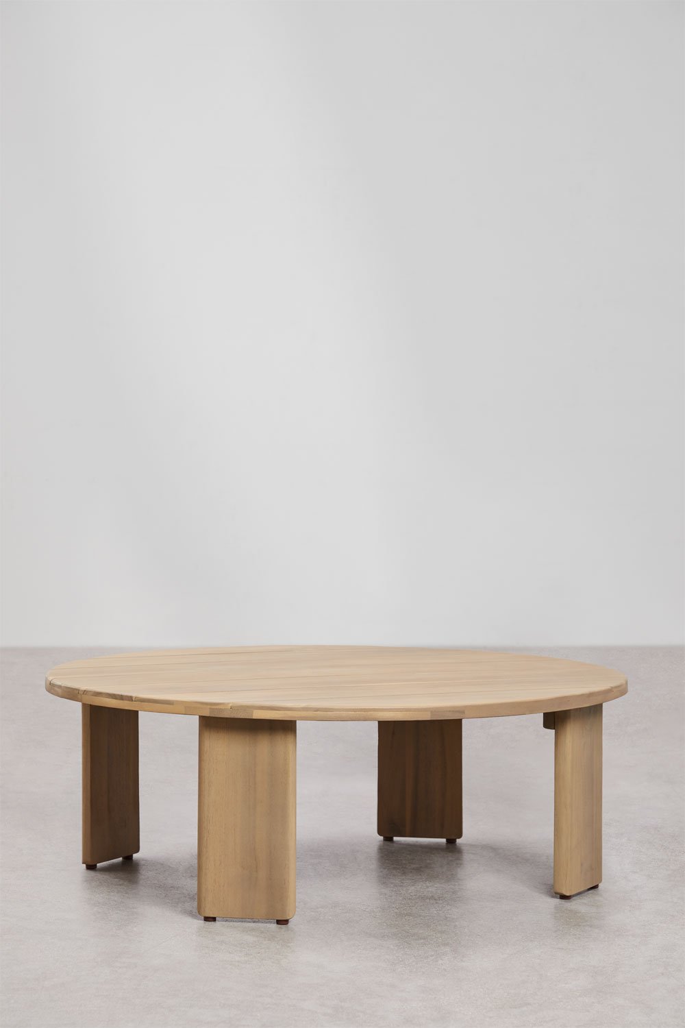 Table basse ovale 100x80 cm en bois d'acacia Uleno, image de la galerie 1