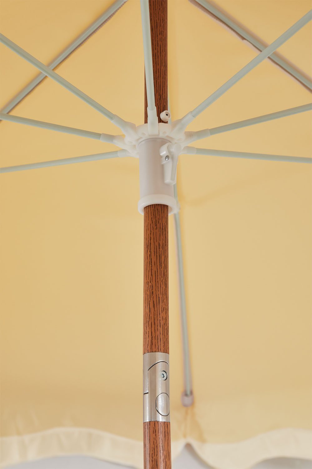 Parasol Jarko Ø230 cm en tissu et acier, image de la galerie 5