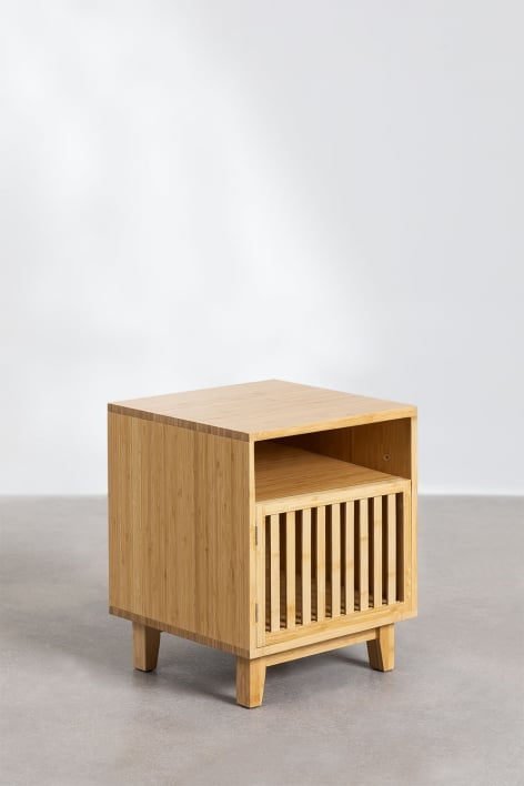 Lot de 2 tables de chevet en bambou Albin