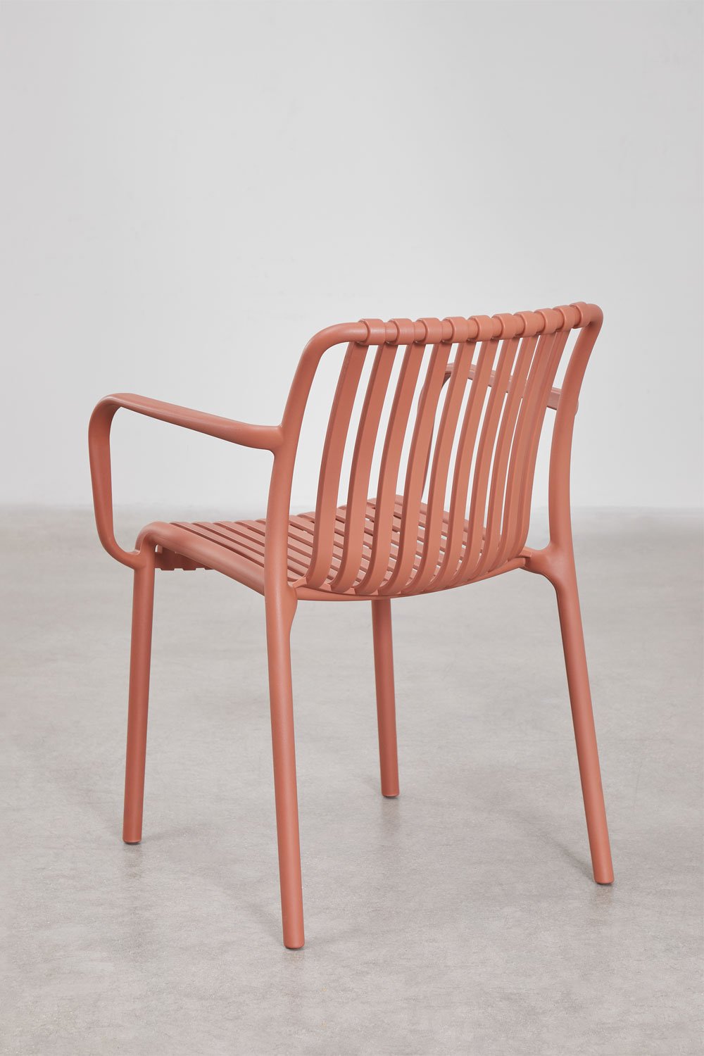 Pack de 4 chaises de jardin avec accoudoirs en polypropylène Wendell, image de la galerie 6