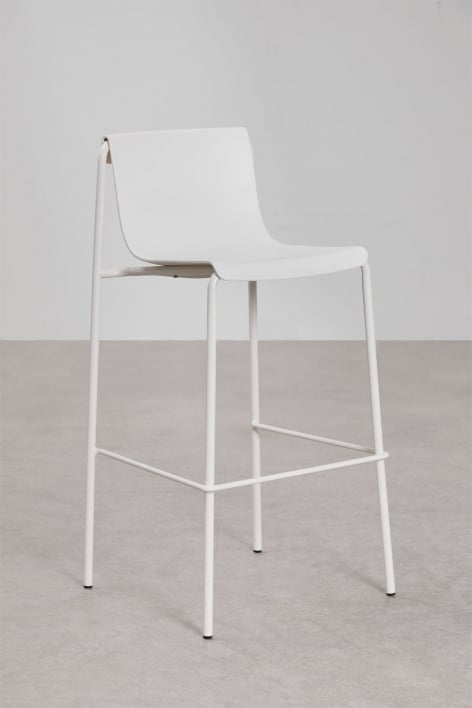 Tabouret haut 75 cm en polypropylène blanc gardenia Ismene - Blanc Gardenia