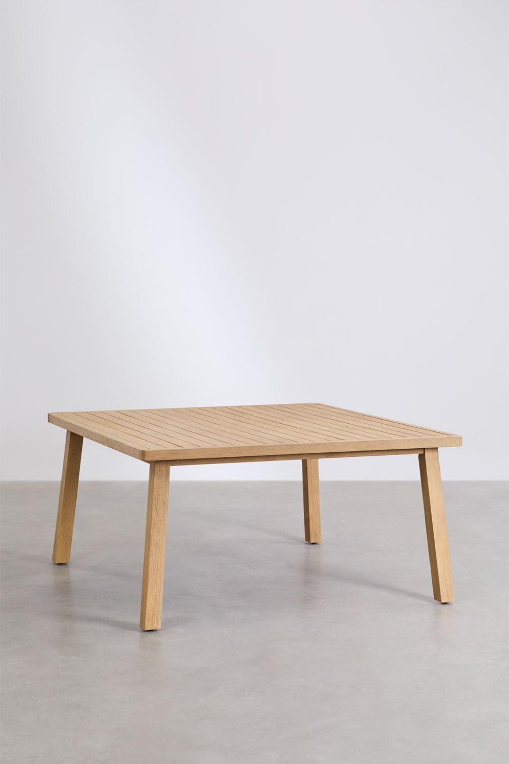 Table de jardin carrée 150x150 cm en bois d'acacia Dubai, image de la galerie 2