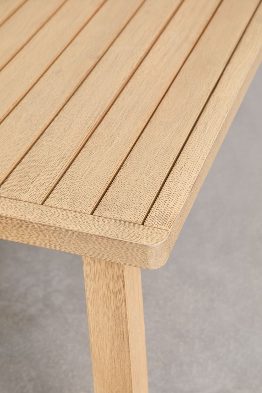 Table de jardin carrée 150x150 cm en bois d'acacia Dubai, image de la galerie 2