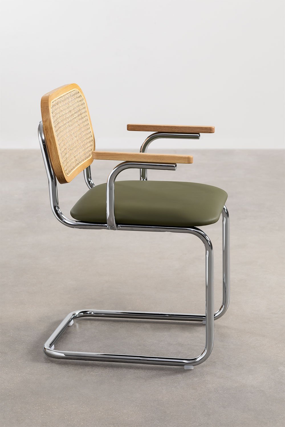 Lot de 4 chaises de salle à manger en similicuir Tento avec accoudoirs, image de la galerie 5