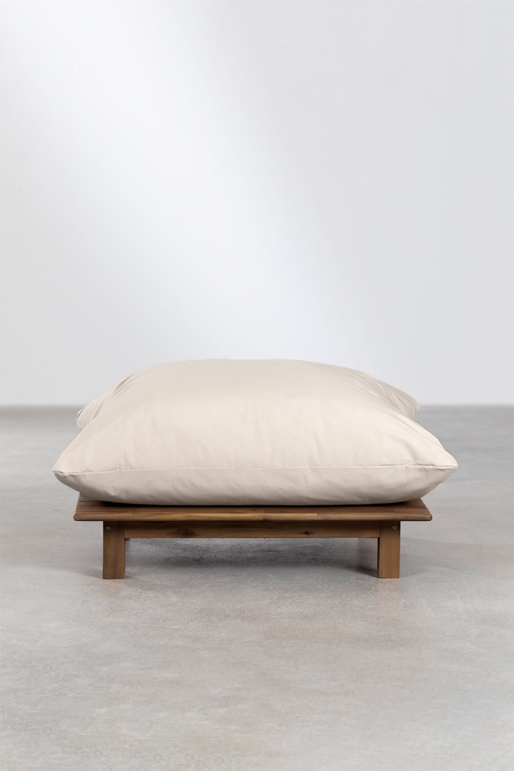 Pouf en bois d'acacia Brina, image de la galerie 3