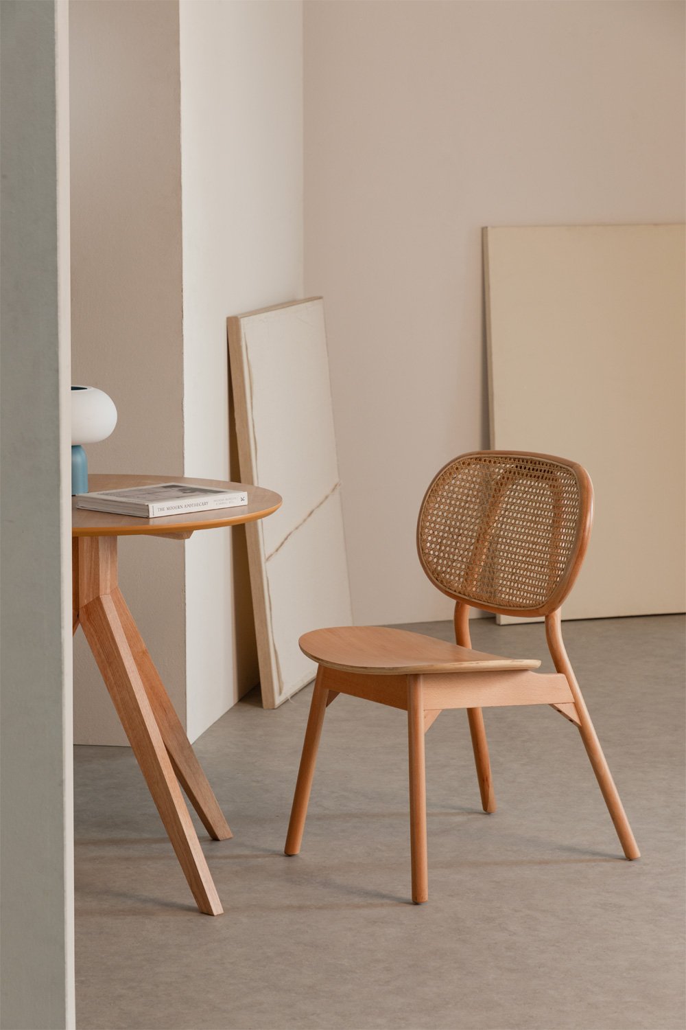 Lot de 4 chaises de salle à manger en bois de hêtre Afri   , image de la galerie 1