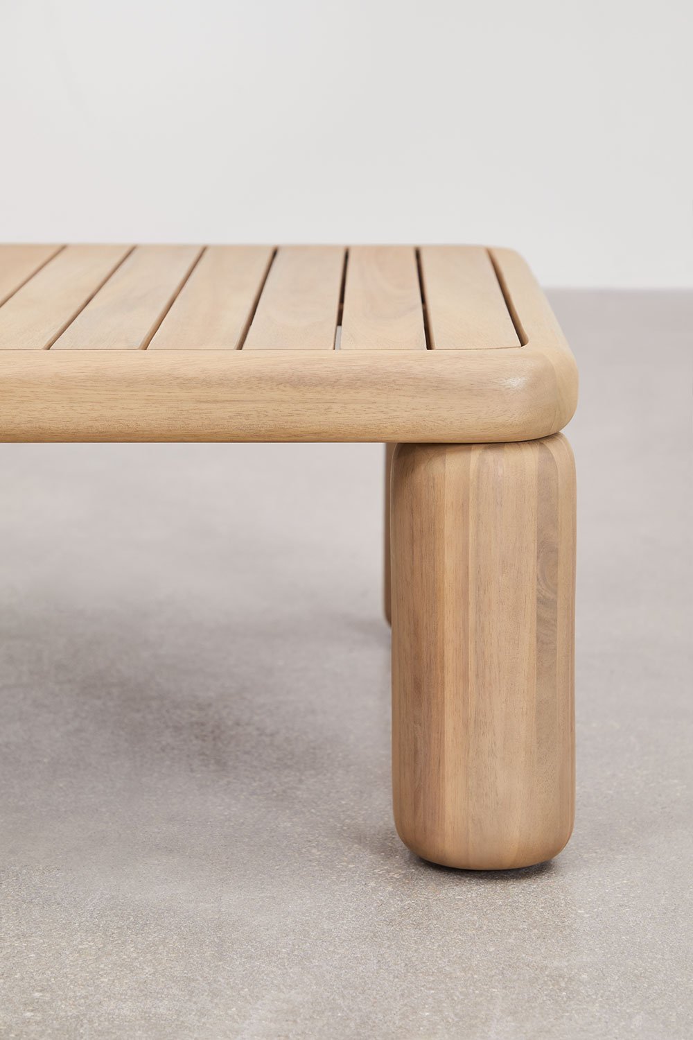 Table basse rectangulaire 115x70 cm en bois d'acacia Ioanis, image de la galerie 3