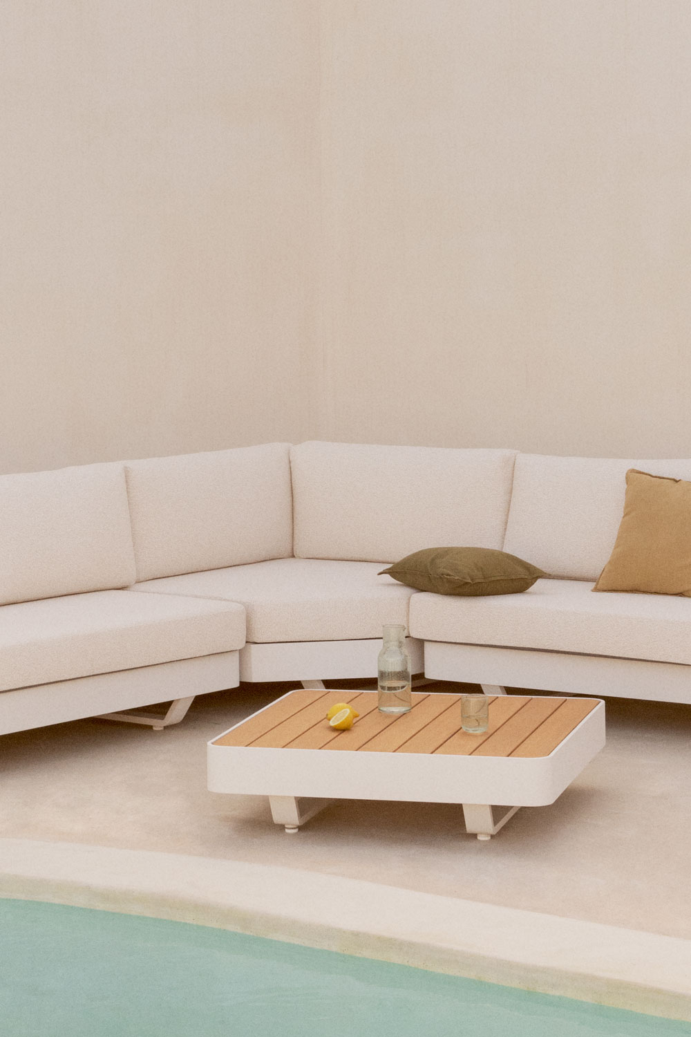 Canapé d'angle de jardin modulaire en aluminium Yarilo - SKLUM