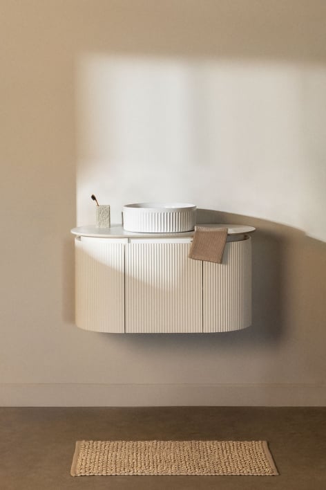 Ensemble de meubles de salle de bain en bois Carsone - Blanc