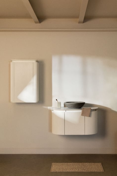 Ensemble de meubles de salle de bain en bois Carsone - Blanc