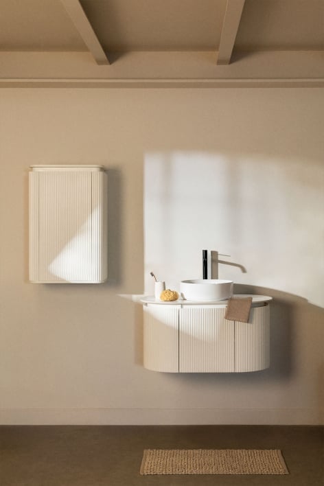 Ensemble de meubles de salle de bain en bois Carsone - Blanc