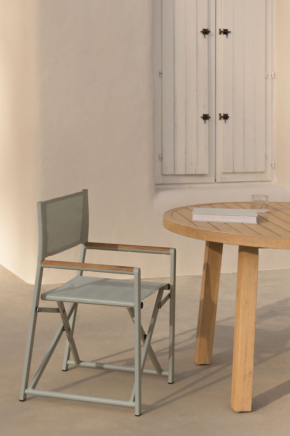 Lot de 4 chaises de directeur de jardin pliantes Jordana, image de la galerie 1