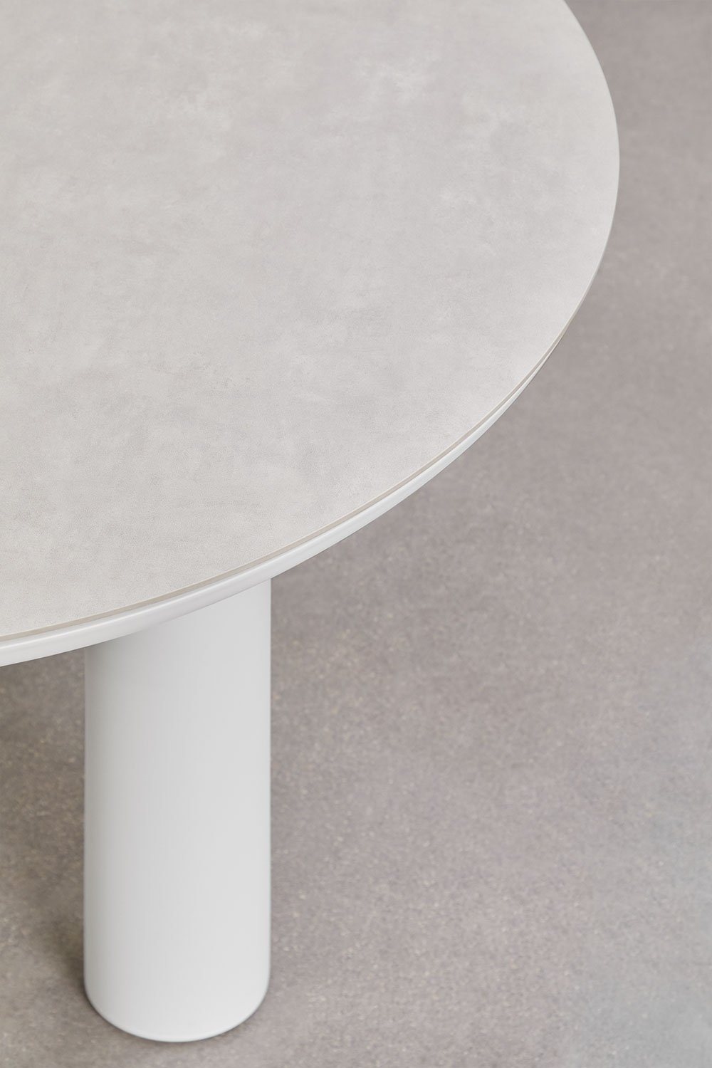 Table à manger ronde Ø120 cm en céramique et aluminium Arken, image de la galerie 2