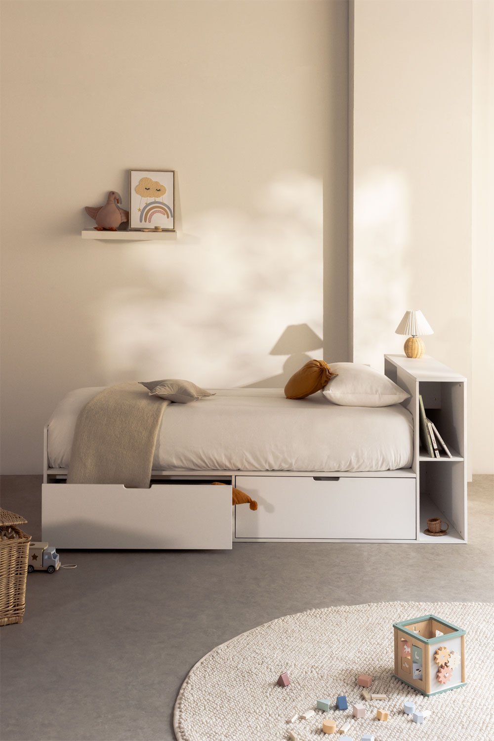 Lit pour Matelas de 90 cm avec 2 Tiroirs et Rangement Janete Kids, image de la galerie 1