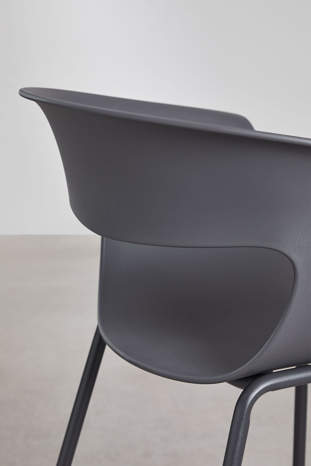 Tabouret de jardin haut en polypropylène et acier Alanys, image de la galerie 4