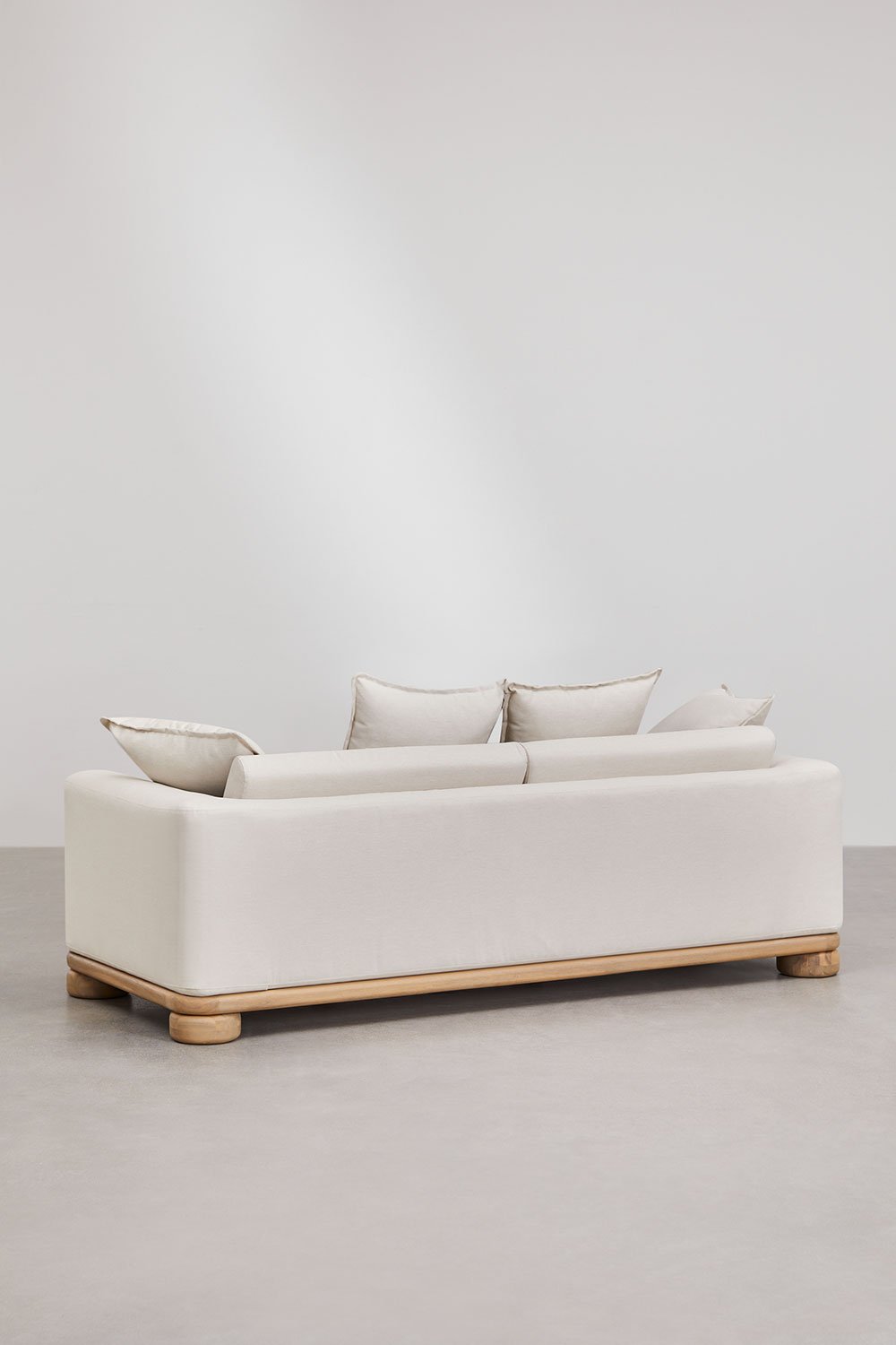 Salon de jardin avec canapé 2 places, 2 fauteuils et table basse en bois d'acacia 125x80 cm Ioanis, image de la galerie 5