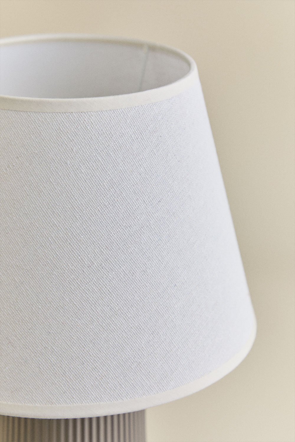 Lampe de table 40 cm en céramique et lin Torena, image de la galerie 4