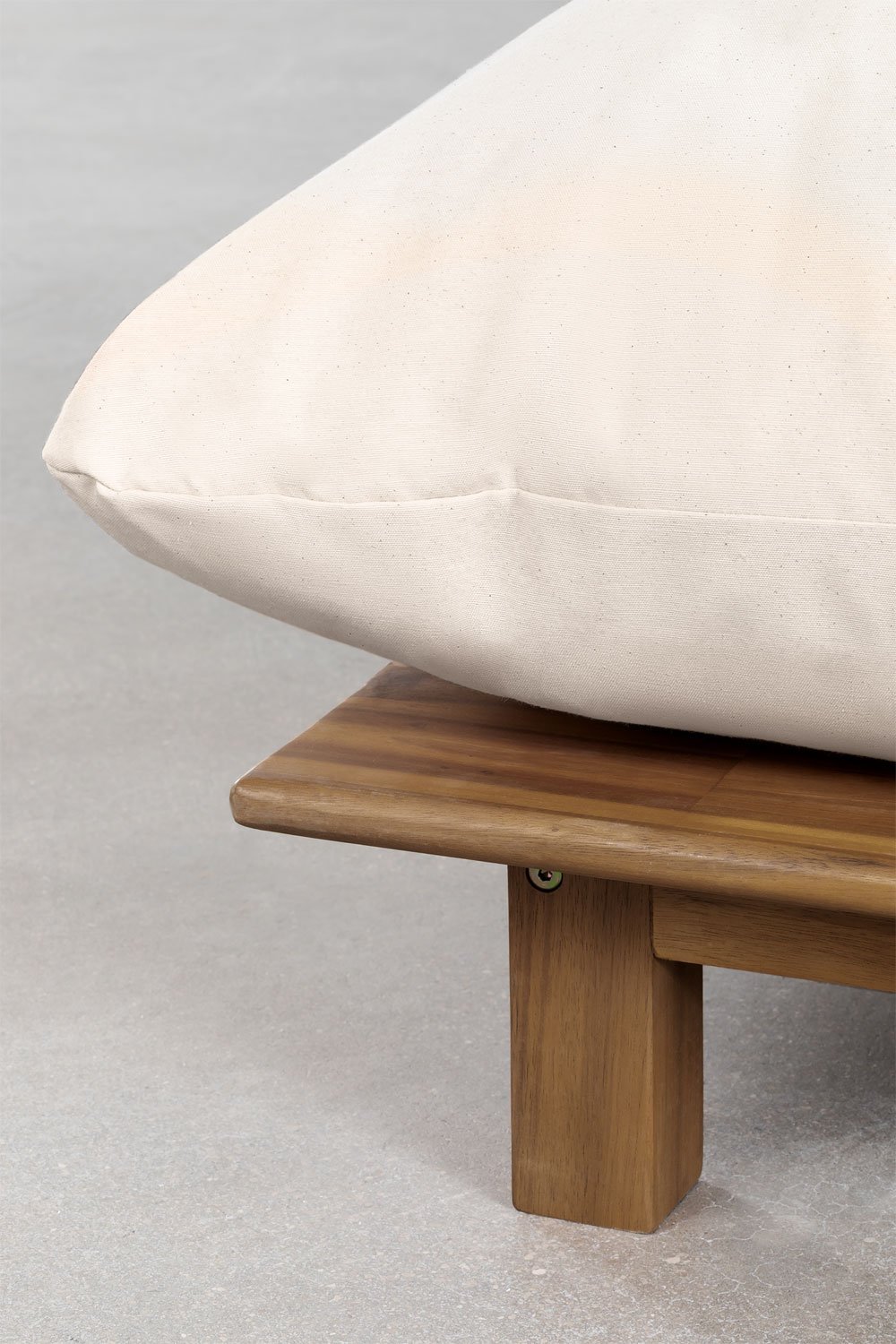 Canapé inclinable de jardin modulaire 3 pièces avec pouf en bois d'acacia Brina , image de la galerie 3