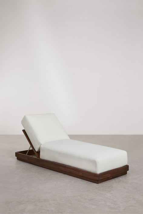 Lot de 2 chaises longues inclinables en bois d'acacia Lecia