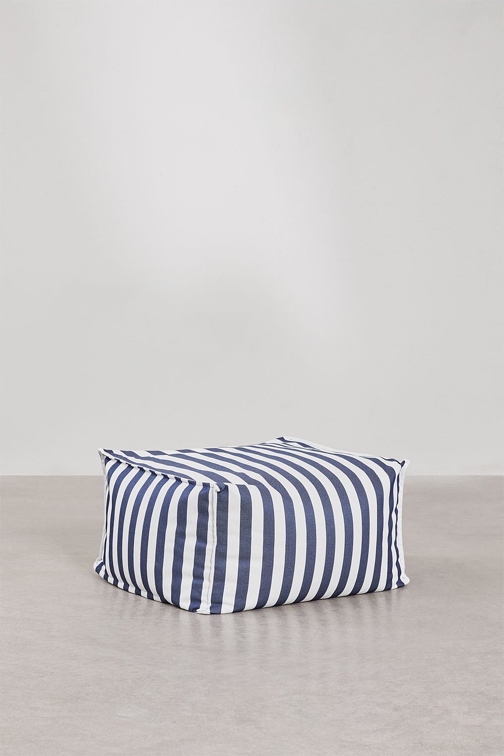 Pouf rectangulaire 65x55 cm pour canapé de jardin modulable en tissu Sandel, image de la galerie 1