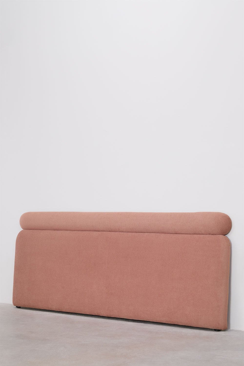 Tête de lit 200cm en tissu rose quartz Cirene, image de la galerie 2
