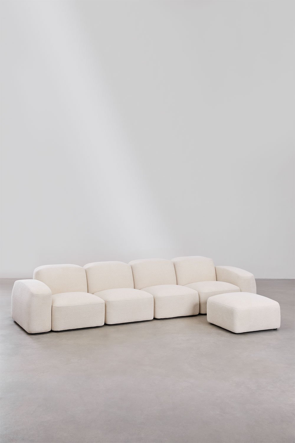 Canapé modulable et pouf Bastian 4 pièces, image de la galerie 3