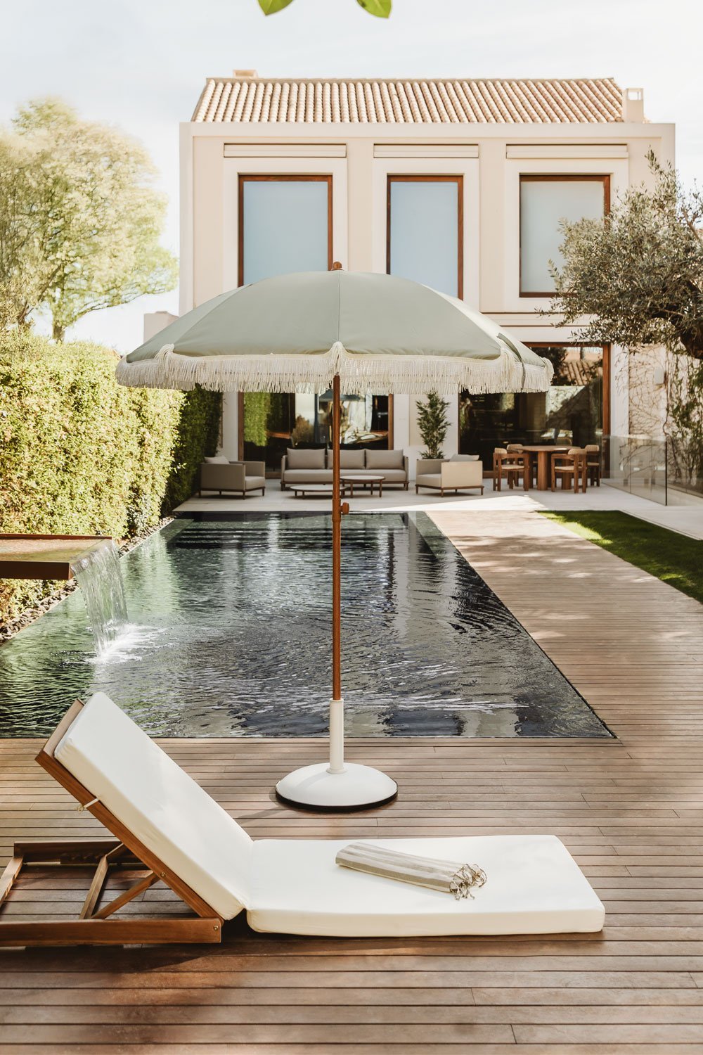 Parasol Miska Ø175 cm en tissu et acier, image de la galerie 1