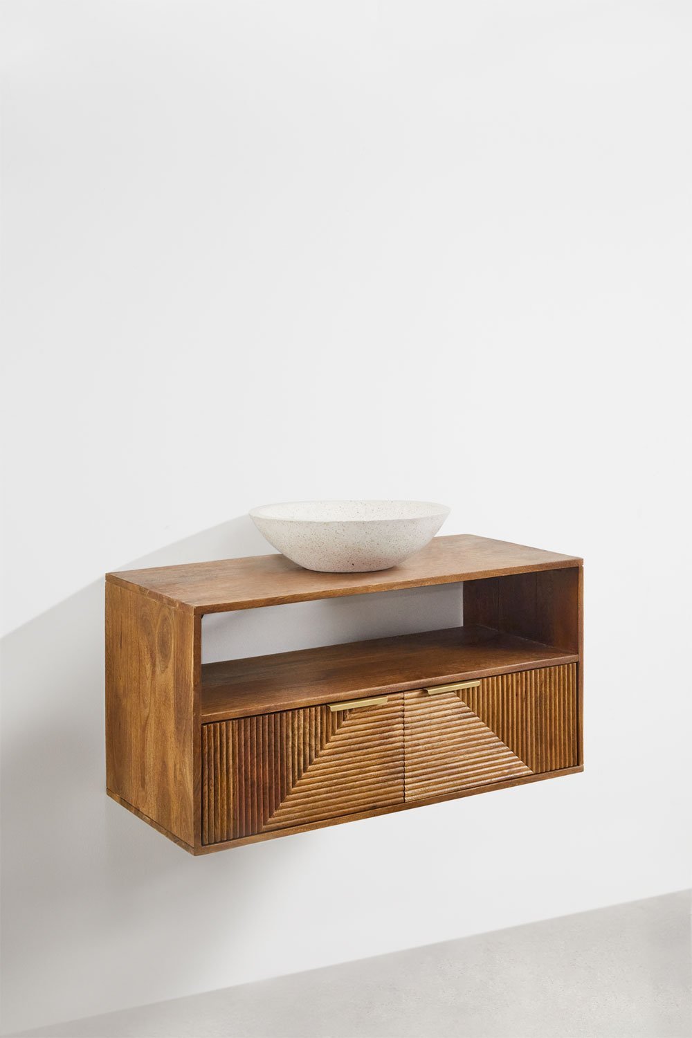 Ensemble de meuble de salle de bain en bois de manguier Baty, image de la galerie 2