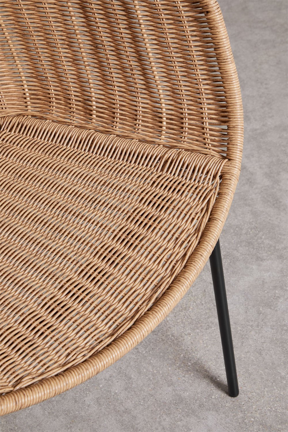 Chaise de jardin avec accoudoirs en osier synthétique et fer Tulua, image de la galerie 6