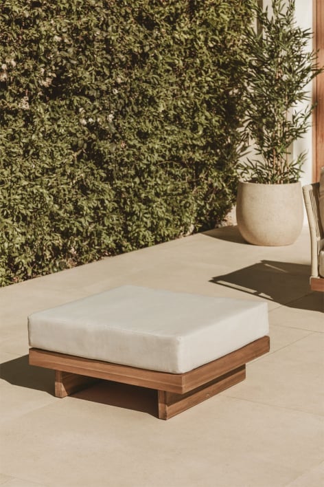 Pouf de jardin Dailin en bois d'acacia