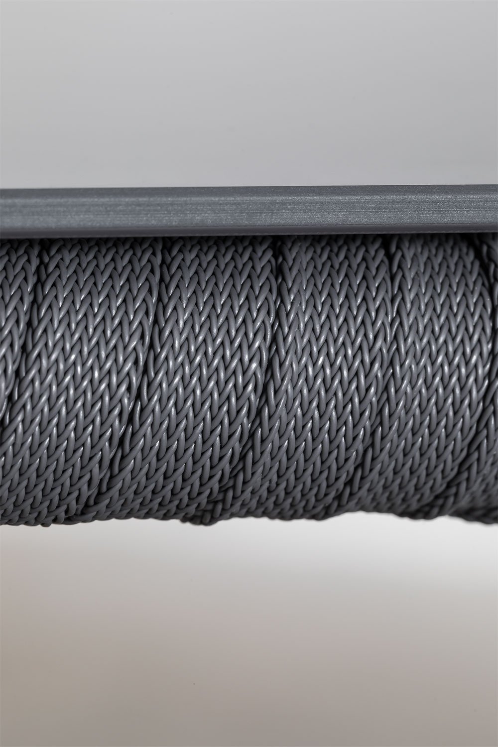 Table à manger rectangulaire 160x90 cm en verre et aluminium Arhiza, image de la galerie 4