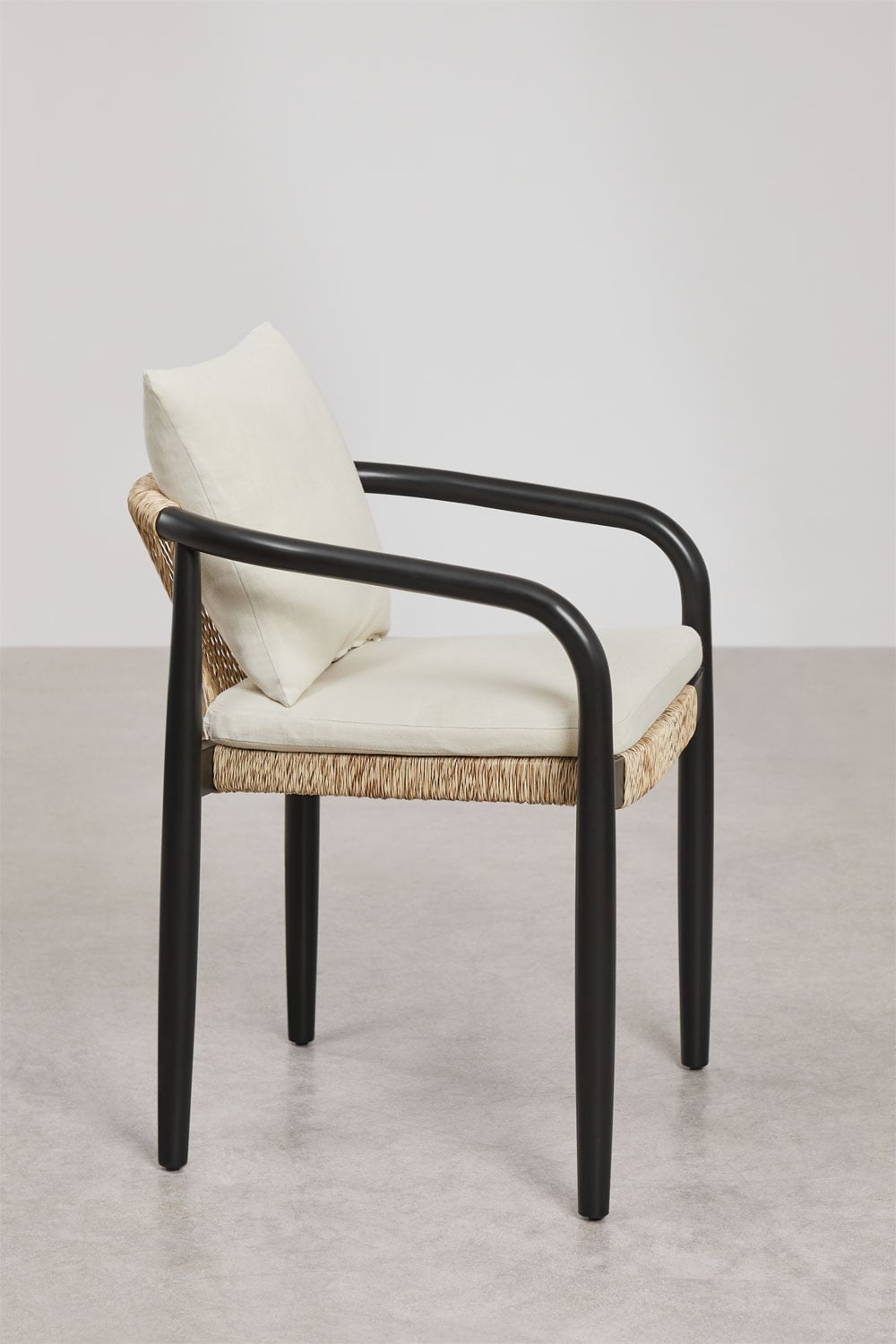 Pack de 4 chaises de salle à manger avec accoudoirs en acacia Giulia, image de la galerie 4