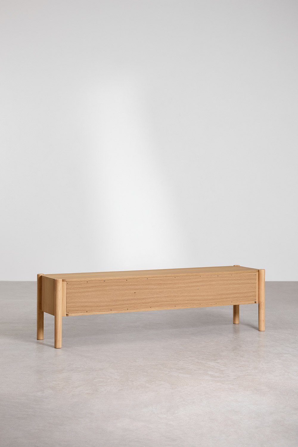 Meuble TV 185x45 cm en MDF avec placage en chêne Munden, image de la galerie 4