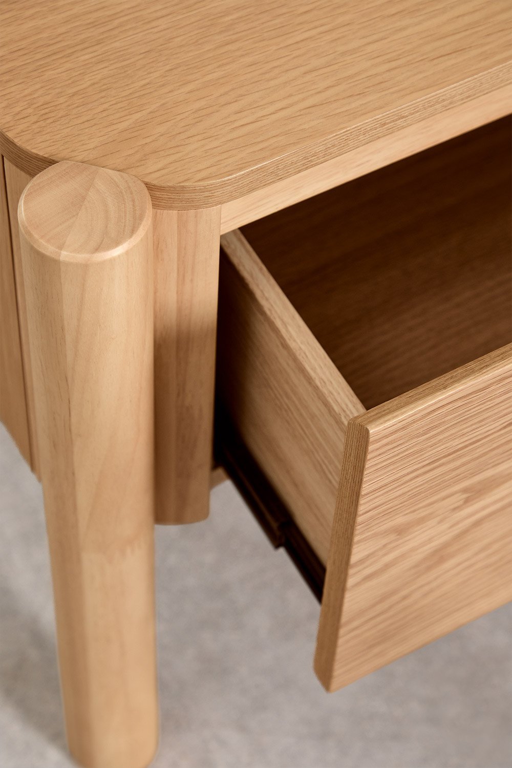 Meuble TV 185x45 cm en MDF avec placage en chêne Munden, image de la galerie 5