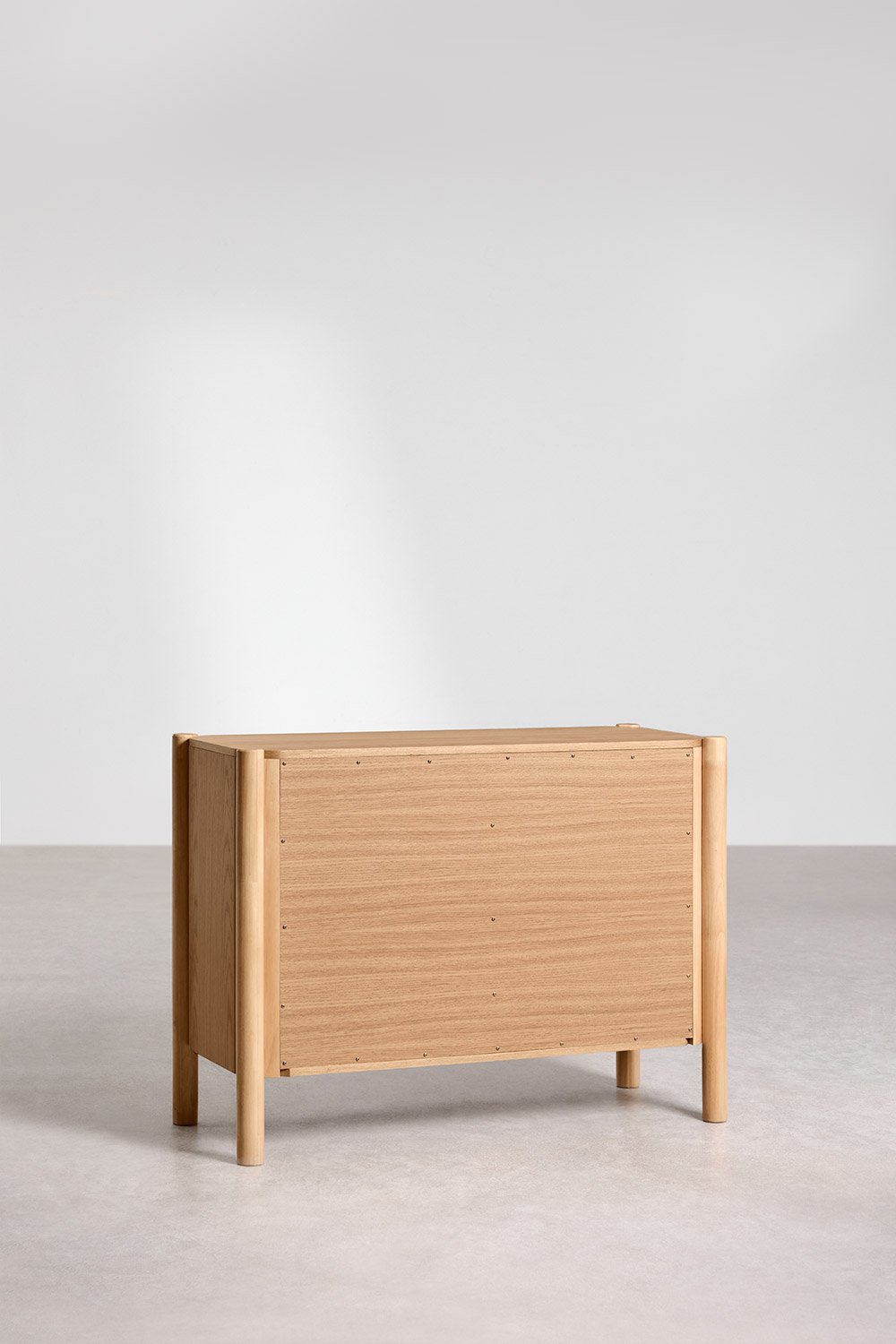 Buffet rectangulaire 110x45 cm en MDF plaqué chêne Munden, image de la galerie 6