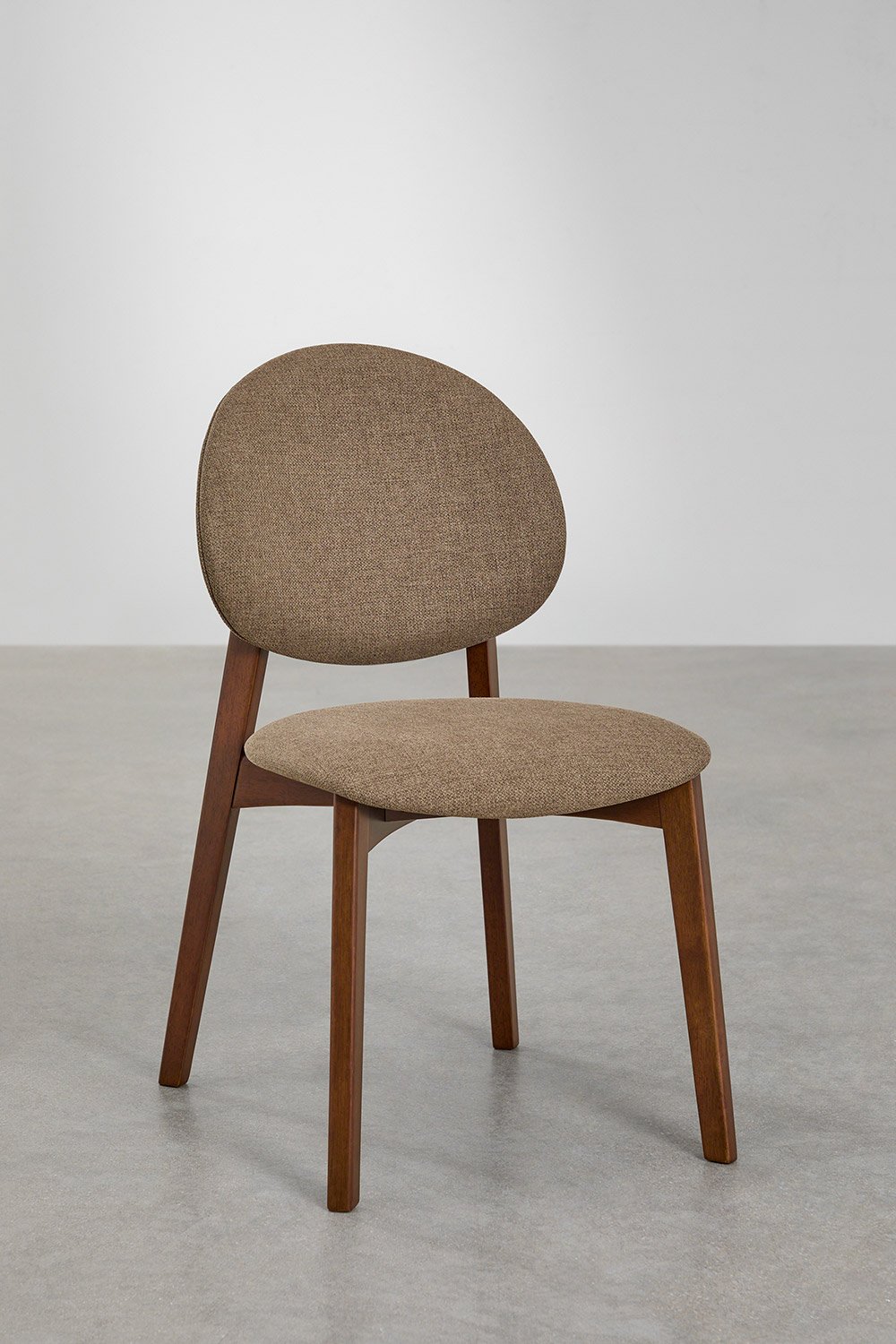 Chaise de salle à manger en bois et tissu Yamena, image de la galerie 3